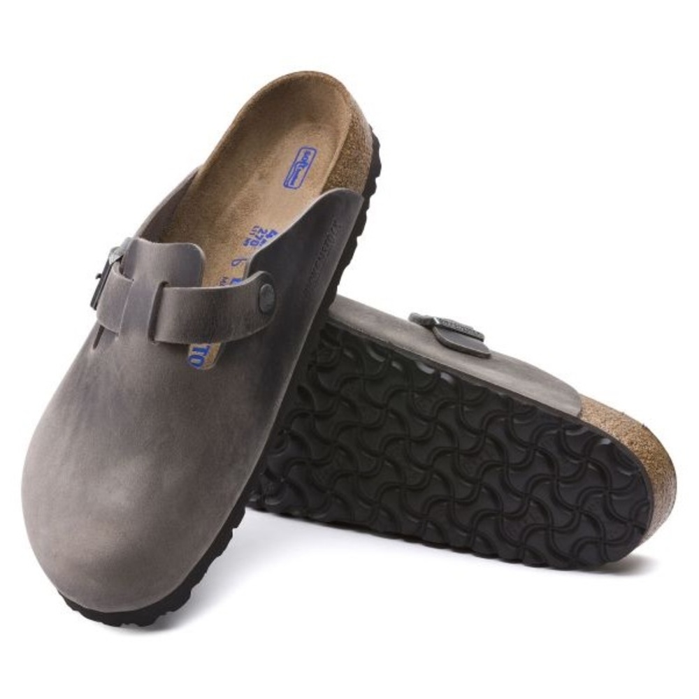 Birkenstock Women’s Boston Clog- Iron Grey Oiled Leather Sz 40, women’s 9